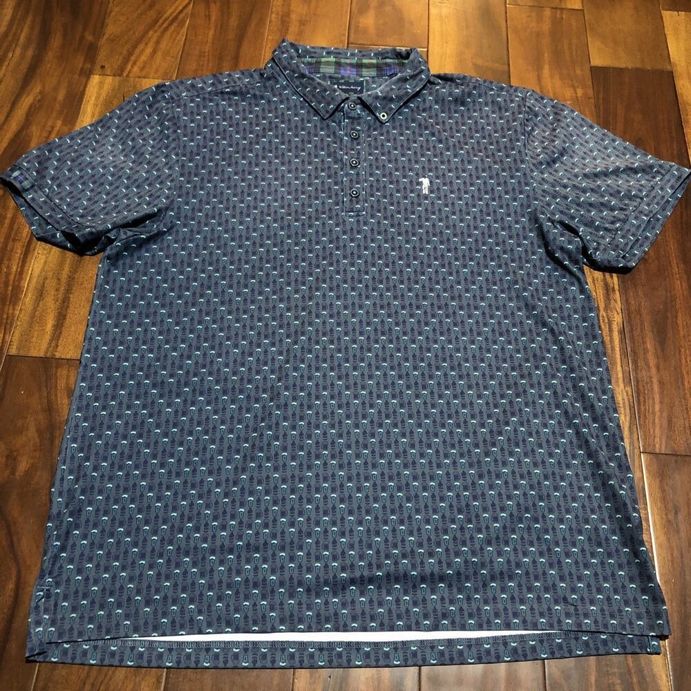 William Murray Polo Shirt Mens XL Performance Button Golf Drinks Keep ‘Em Coming